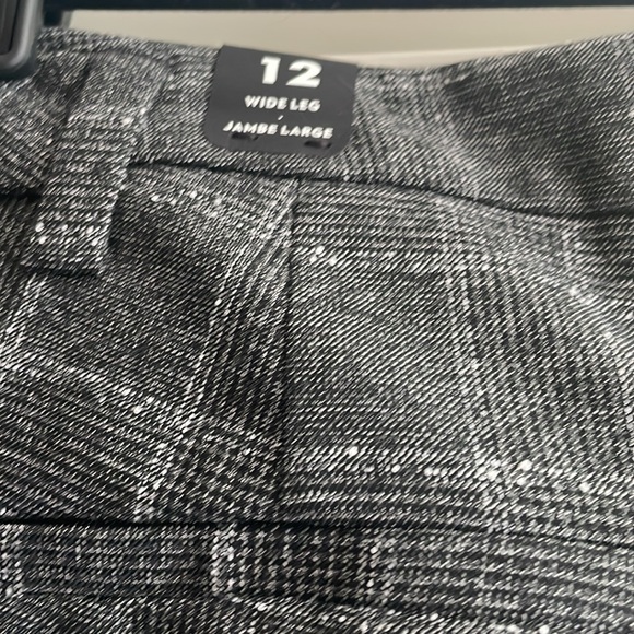 Reitmans wide leg grey plaid pants - Picture 6 of 10